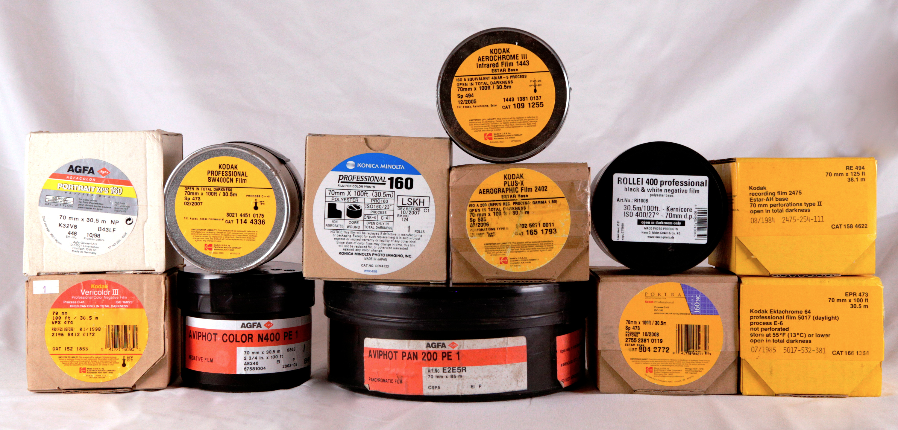 70mm film assortment